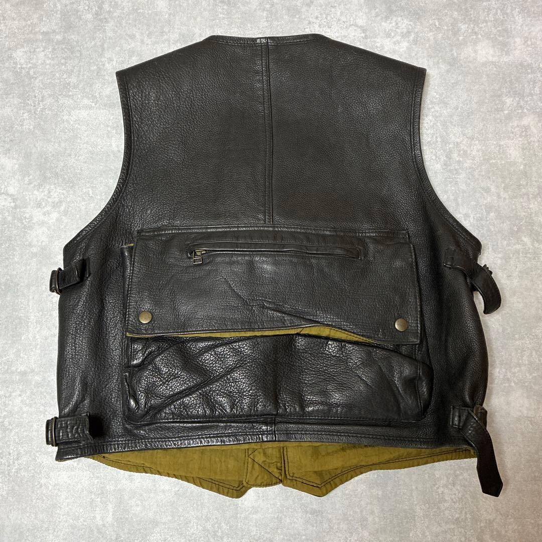 HAROLD'S GEAR レザーベスト モーターサイクルベスト ブラック HAROLD'S GEAR レザーベスト モーターサイクルベスト ブラック | CHASE