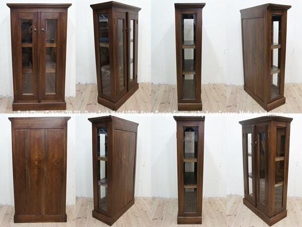 ヴィンテージ　チーク　ガラスキャビネット　ブックシェルフ　飾り棚 ジャパンヴィンテージ ブックケース ガラスキャビネット 本棚