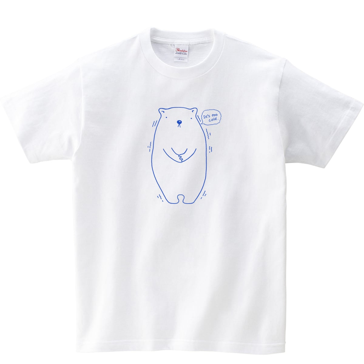 ブルブル震える シロクマ COLD Tシャツ am46 ゆるキャラ アニマル 白くま