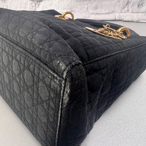 DIOR ディオール カナージュ キャンバス ハンドバッグ 黒 A-13760
