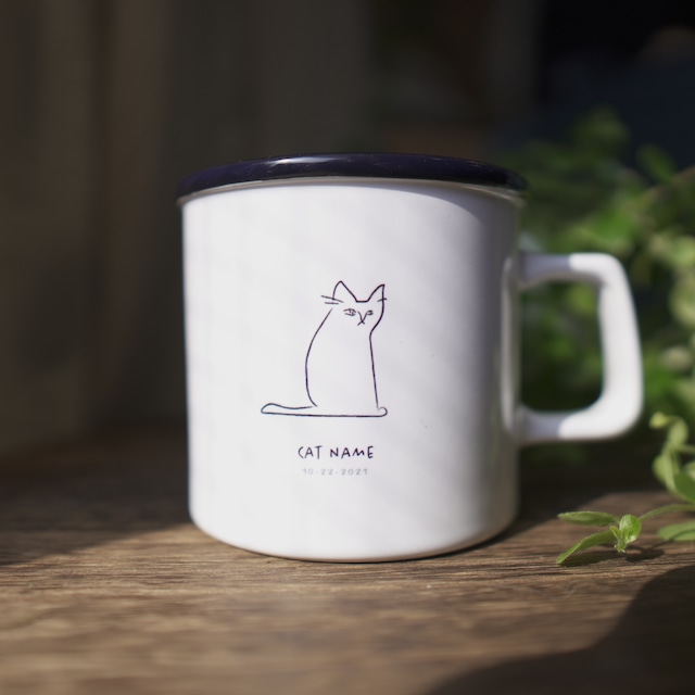 猫の名入れマグカップ