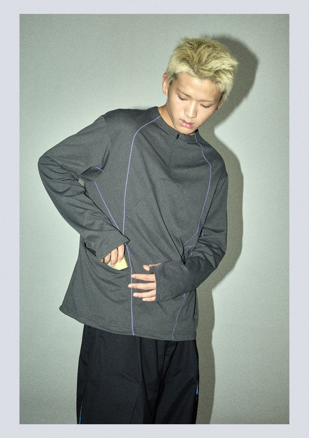 point Nemo ステッチ デザイン ロングスリーブ Tシャツ