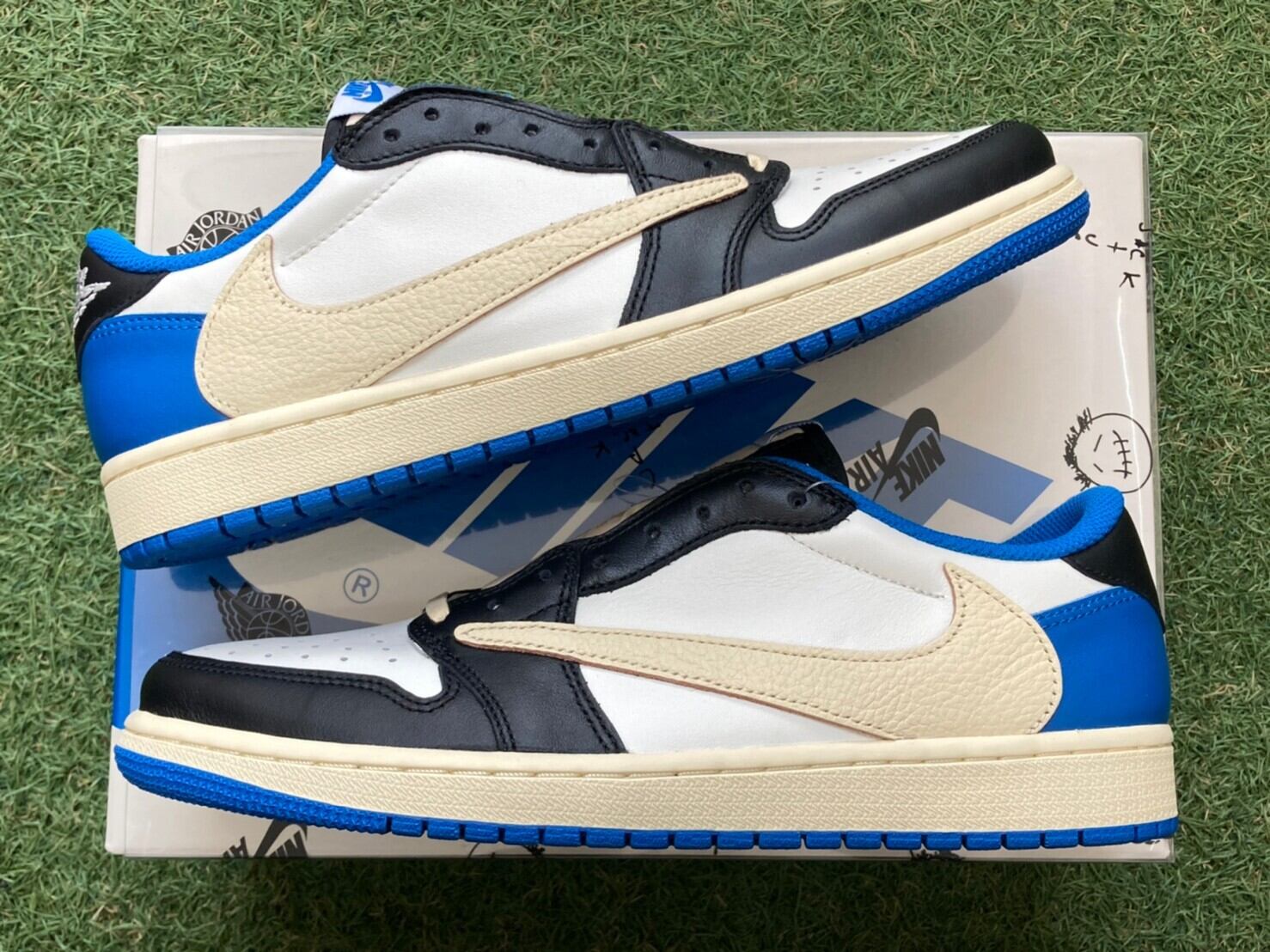 NIKE × TRAVIS SCOTT × FRAGMENT AIR JORDAN 1 LOW OG DM7866-140 27.5