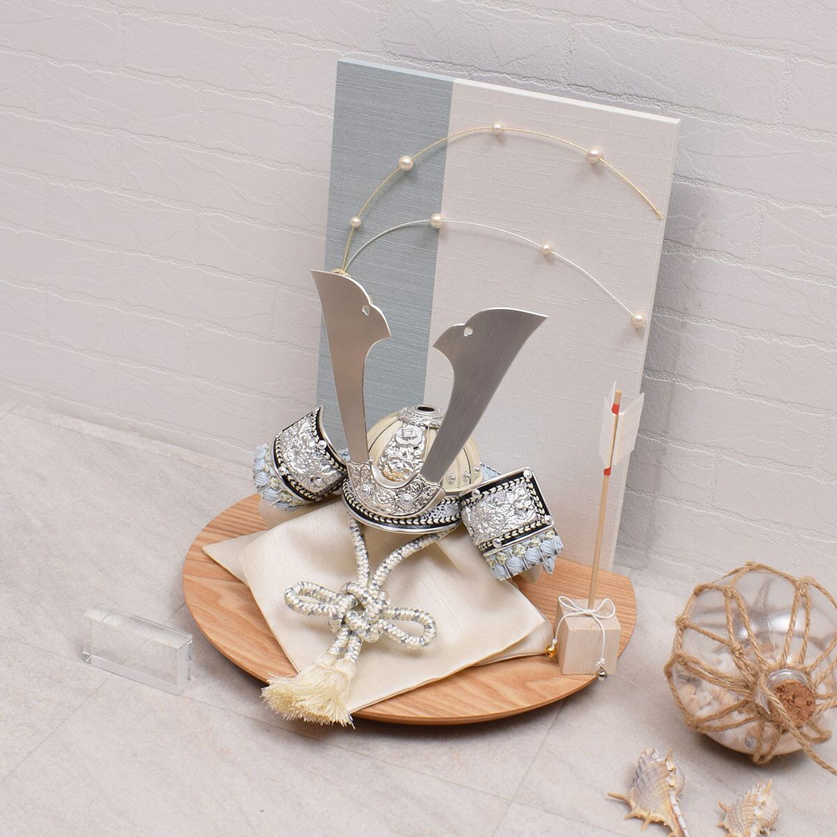 兜飾り 翔 白藍 おしゃれ モダン 今どき コンパクト 五月人形 端午の節句 Suzutame Onlineshop Vogue