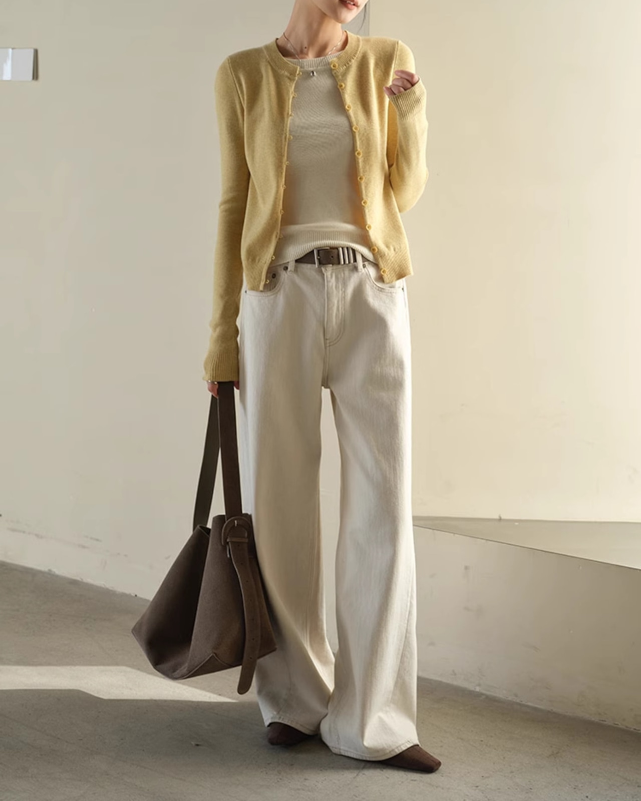 White wide Denim N1011