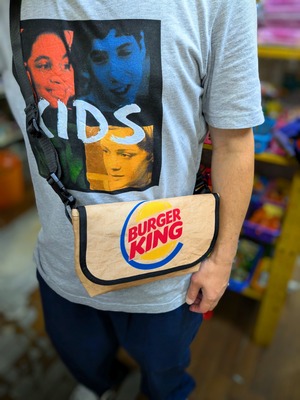 【バーガーキング BURGER KING (野菜)】ショルダーバッグ＊紙袋風 〚アメリカン雑貨 アメトイ〛