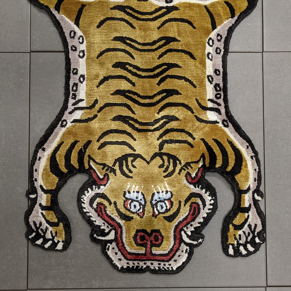 Tibetan Tiger Rug (XSサイズ シルク 034) チベタンタイガーラグ