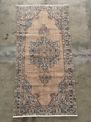 【送料込み】vintageヴィンテージ　トルコラグ　イスパルタ絨毯    TRB4213