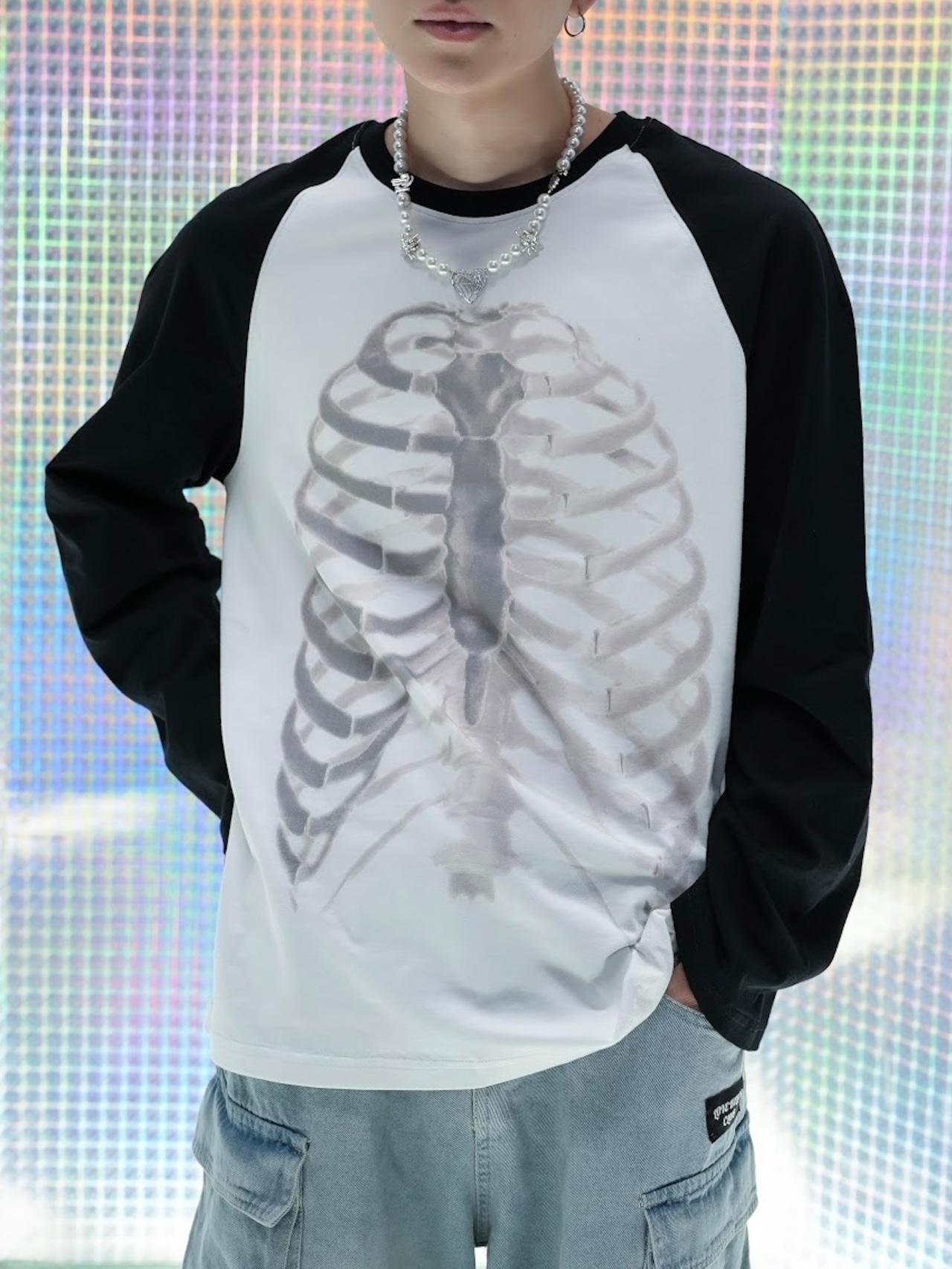 【LOVE KILLER 】Bone frame raglan Long Sleeve