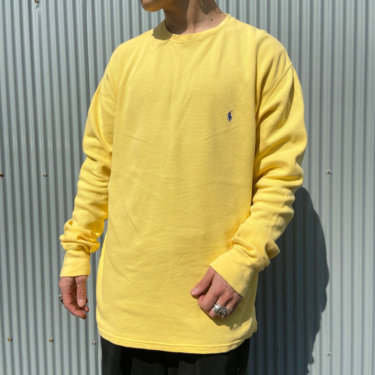 POLO RALPH LAUREN サーマルロングTシャツ ロンT メンズXL 古着 ラルフ 