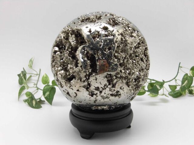 直径約15cm 6.9kg 【送料無料】【高品質】南米ペルー産特大パイライト丸玉