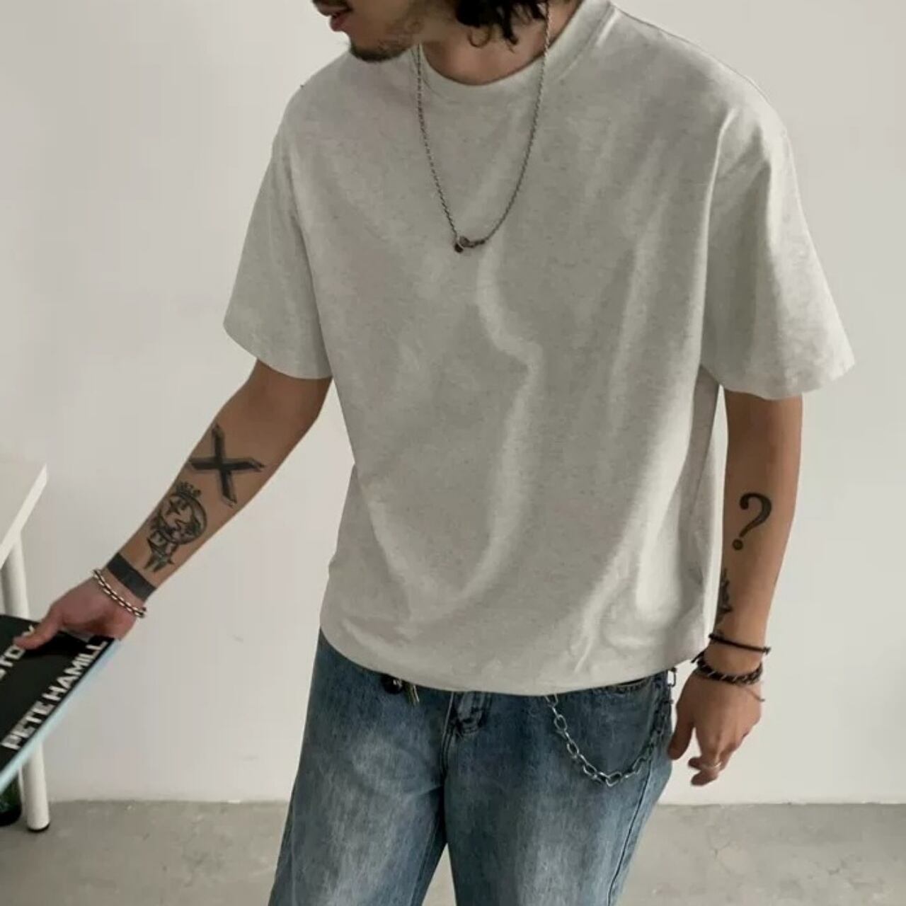 デイリールーズフォルムクルーネックTシャツ 3col   A00302