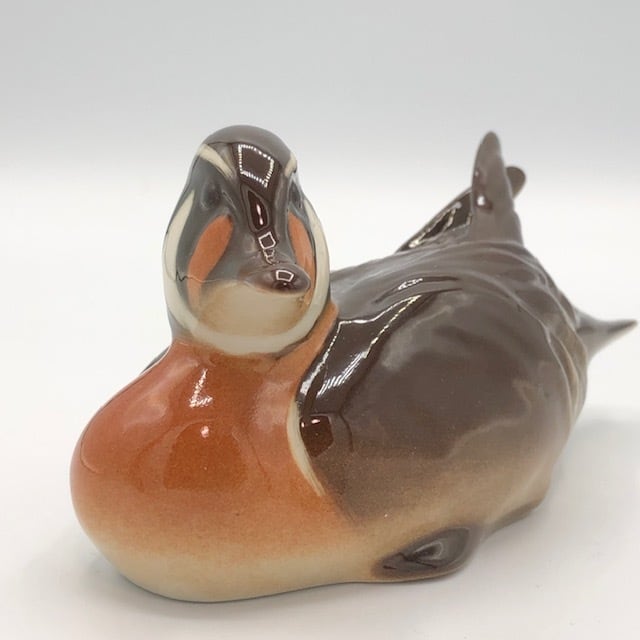 ロモノーソフ　鴨のフィギュア 新品 ロモノーソフ Imperial Porcelain 鴨 カモ 2 | アンティーク
