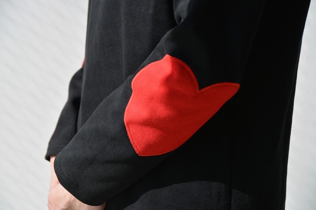 セントジェームス SAINT JAMES ウエッソンハートエルボーパッチ(25JC OUES.COUD)NOIR(TULIPE)