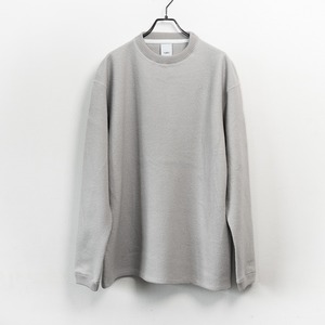 Wool felt long sleeves pullover / Silver white