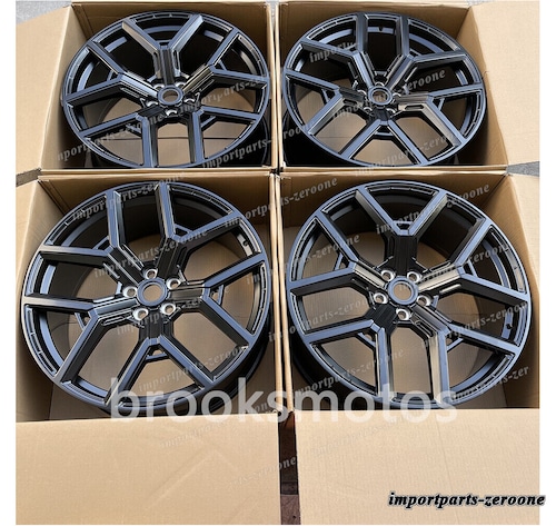 23インチ 新品 サテンブラック 5 スポークホイール レンジローバーボーグ 23x10 鍛造 -★