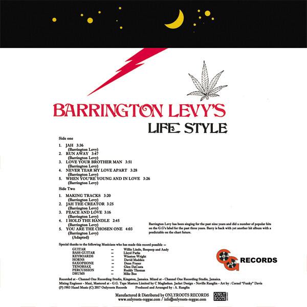 Barrington Levy Life Style UK オリジナル LP BARRINGTON LEVY'S - LIFE STYLE | RHYTHM COLLECTION