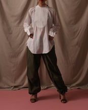 1940's Arrow / Open Back Shirt / Size M - White