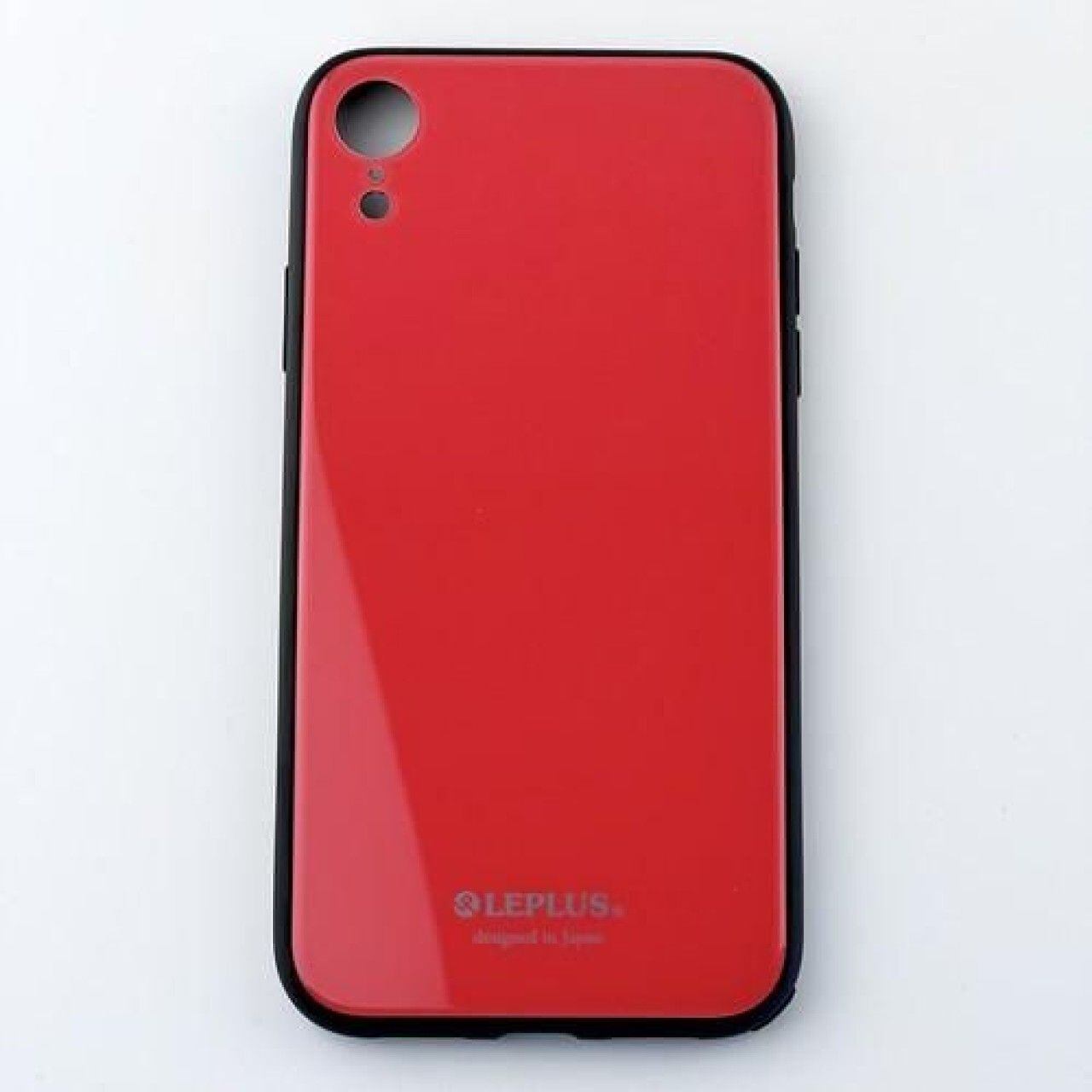 iPhone XR 背面ガラスシェルケース SHELL GLASS コーラル 超硬度9H TPU 指紋防止 ストラップホール