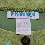 フラダンス 衣装 Maluhia ワンピース ドレス グリーン系 ハワイ製 パラパライ柄 かわいい 華やか 鮮やか 明るい 爽やか 緑 水色 黒 ハワイアン アロハ ハワイアンプリント フラ ダンス レッスン 練習 ブルー系 ブラック系 ホワイト系