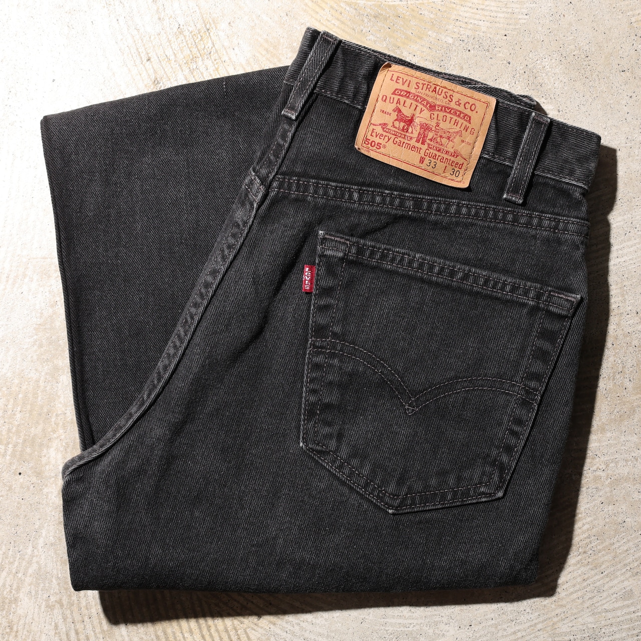 33×30 505-0260 USA 00年 サルファーブラックデニムパンツ Levi’s リーバイス 黒