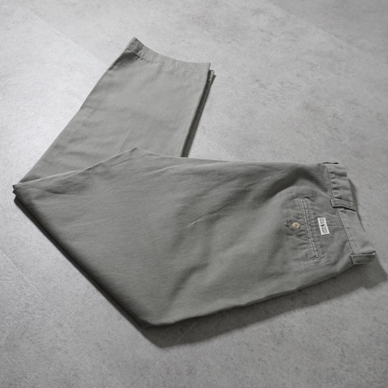 90s Polo by Ralph Lauren POLO CHINO "PHILIP PANT" Smoky Sage [W37L30.5相当] 古着 - 1