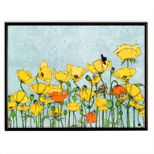Poppies and swallowtail butterfly No.262