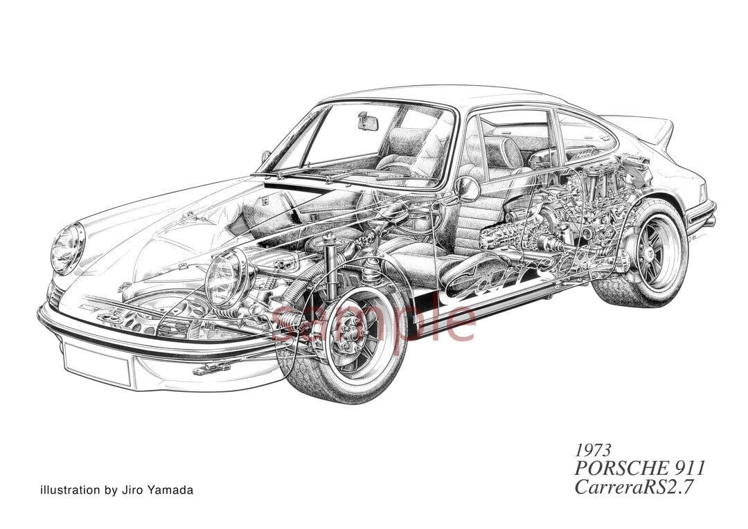 山田ジロー 自動車イラスト作品 | チンクエチェント博物館