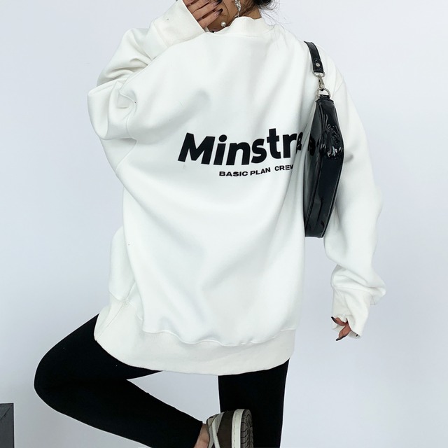 modern english logo sweatshirt　モダン英字ロゴスウェットシャツ　J0587