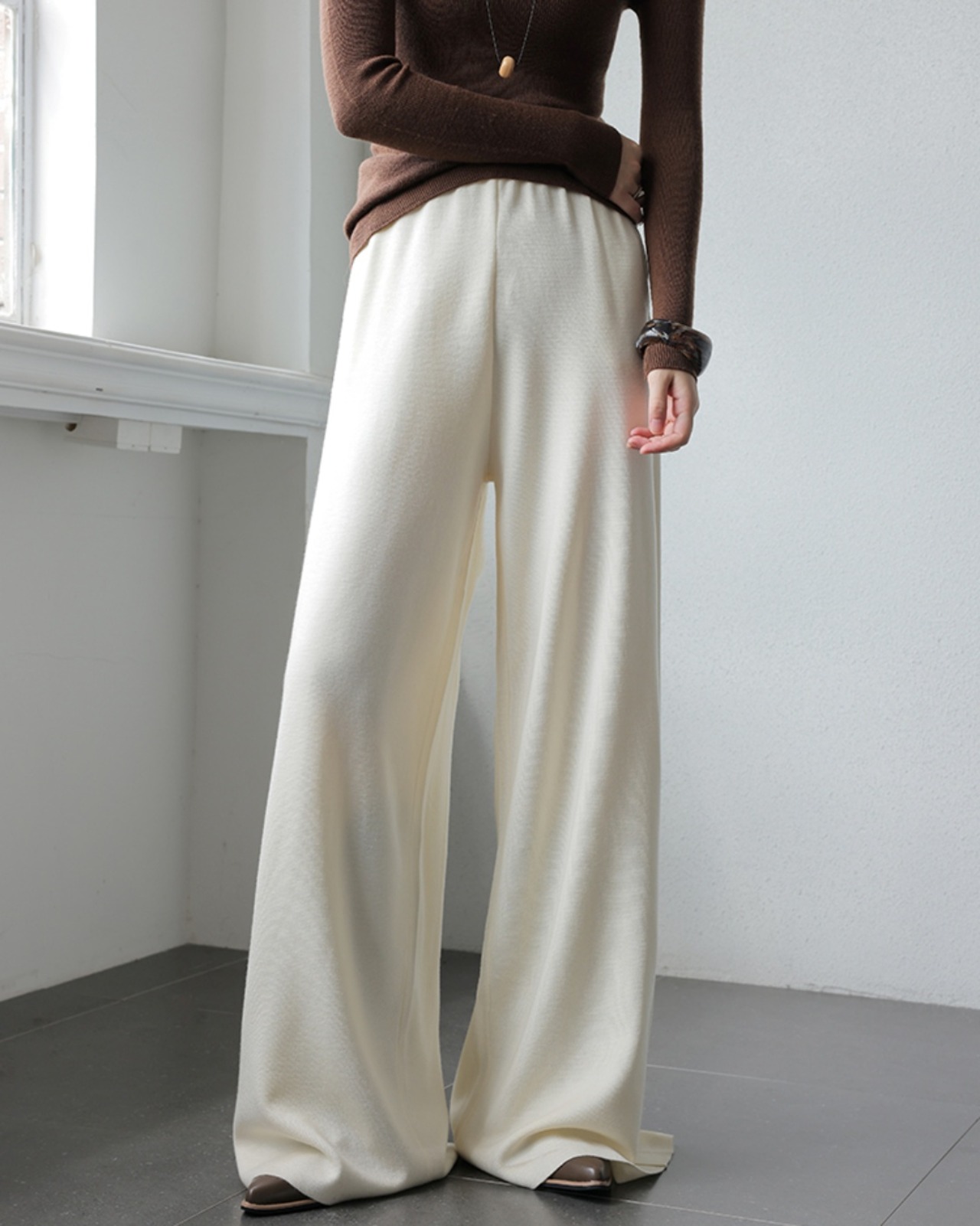Loose high waist leg Pants T20120