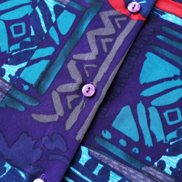 poison color art pattern loose shirt