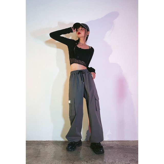 [BINARY01] Unisex Jogger Ribbed Cargo Pants 正規品 韓国ブランド 韓国通販 韓国代行 韓国ファッション パンツ