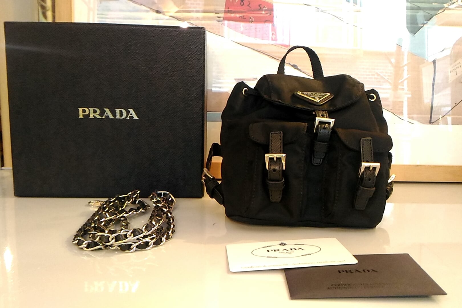 PRADA/プラダ】ミニリュック型チェーンショルダーバッグ | トリノス