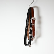 TORY LEATHER / 1 inch "3 -Piece Silver Buckle Belt(OAKBARK/NICKEL)
