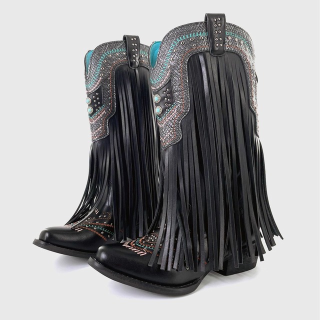 Cowgirl  Fringe Boots【TR3377】