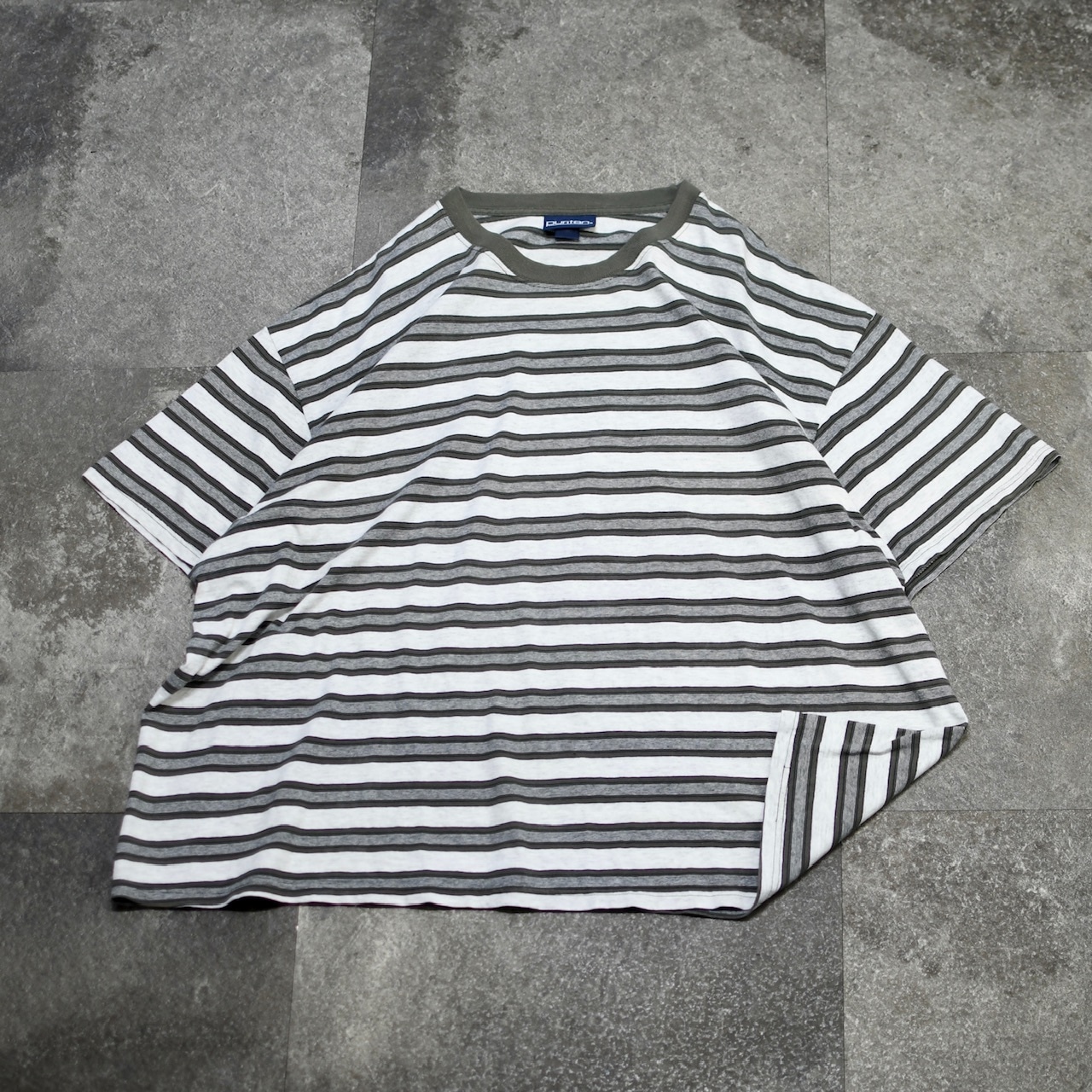 PURITAN wide silhouette multi border tee