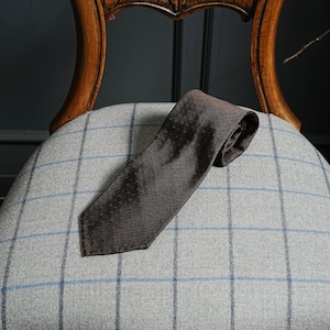 5-Fold Jacquard Silk Tie Brown