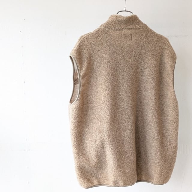 ラスト1点】melple ウールパイルベスト Marced Wool Vest （Beige