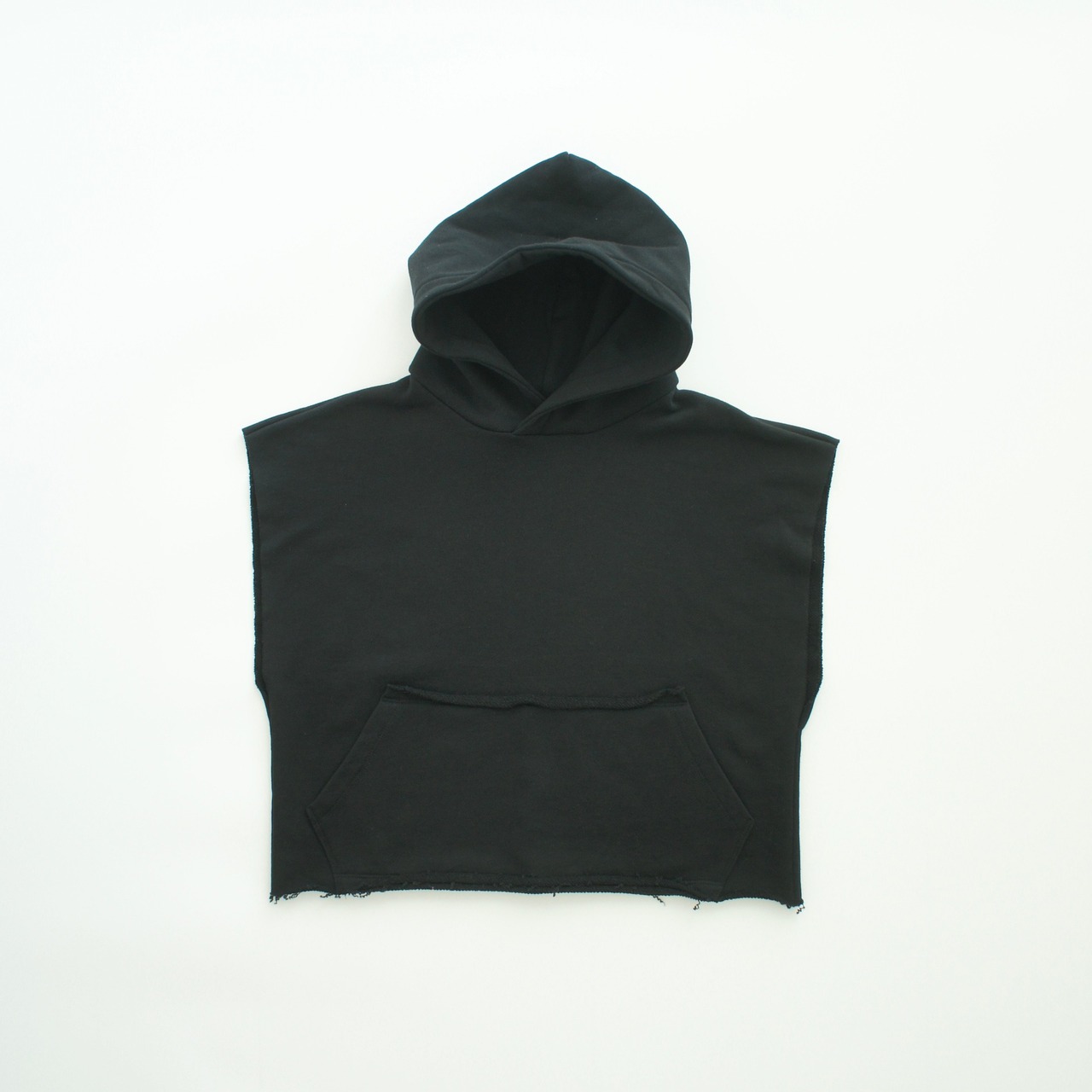MOUNTEN.　sweat hoodie vest(organic cotton) - black_1