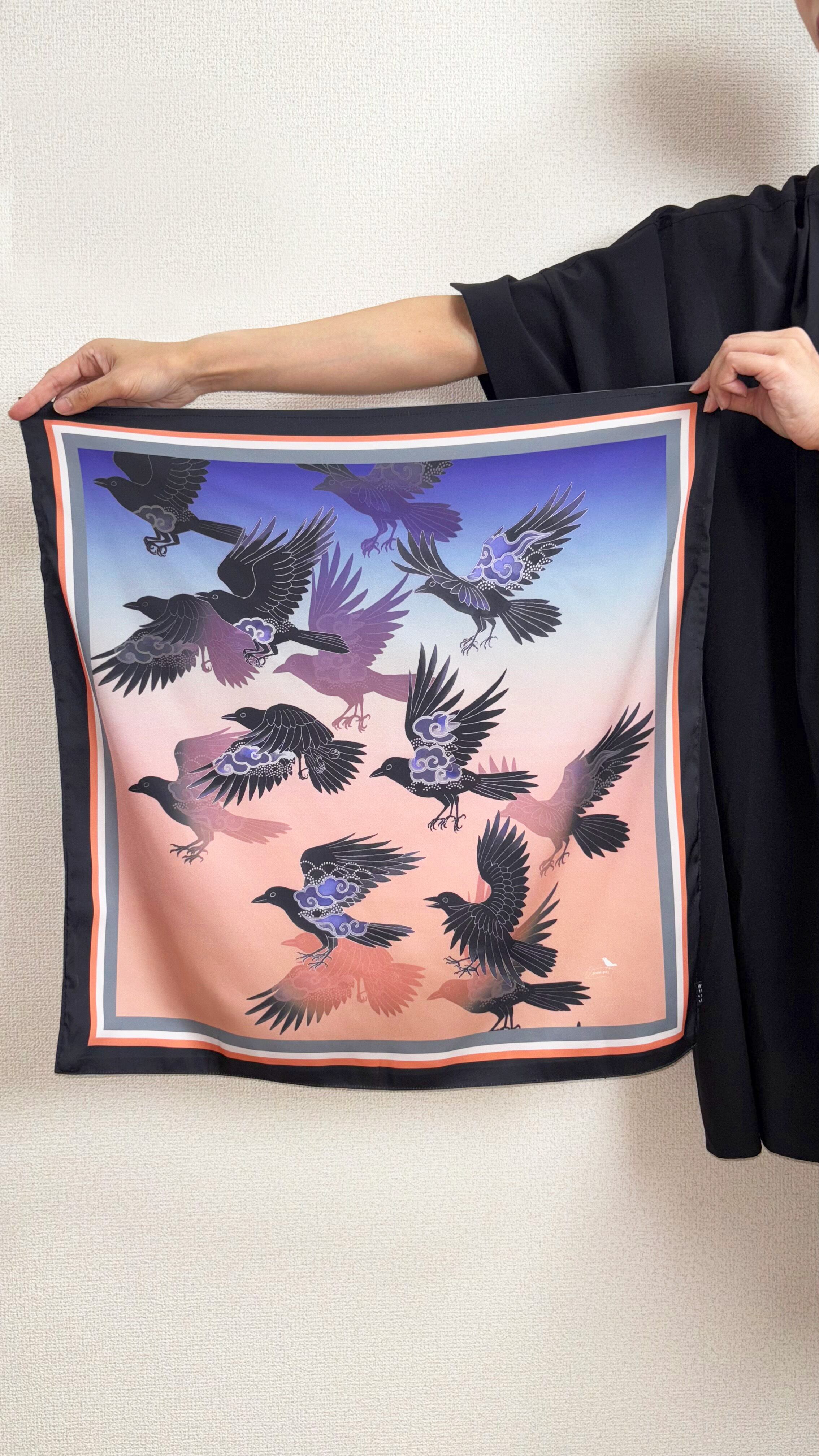 デジタル友禅 スカーフバッグ大 | 染工房ユキヤオンラインショップ