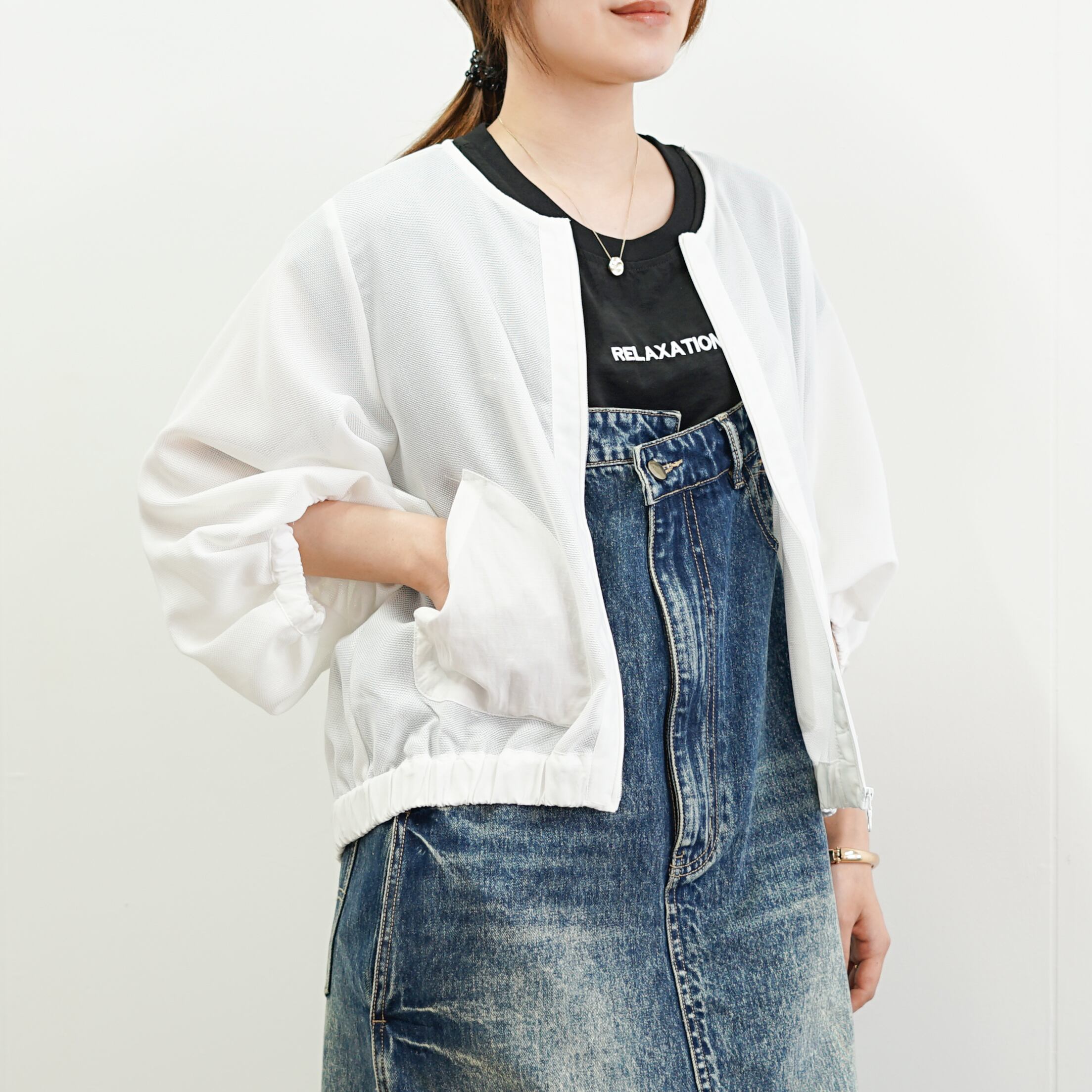 ♧洗えるシルク バックロングシャツ グレー フリーサイズ 【公式通販】