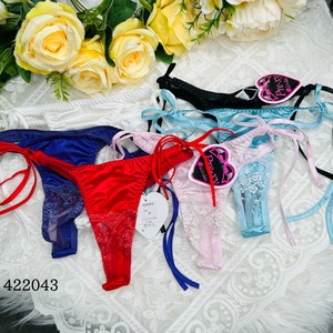 サテンレースヒモTバック【高品質日本製】フリージア