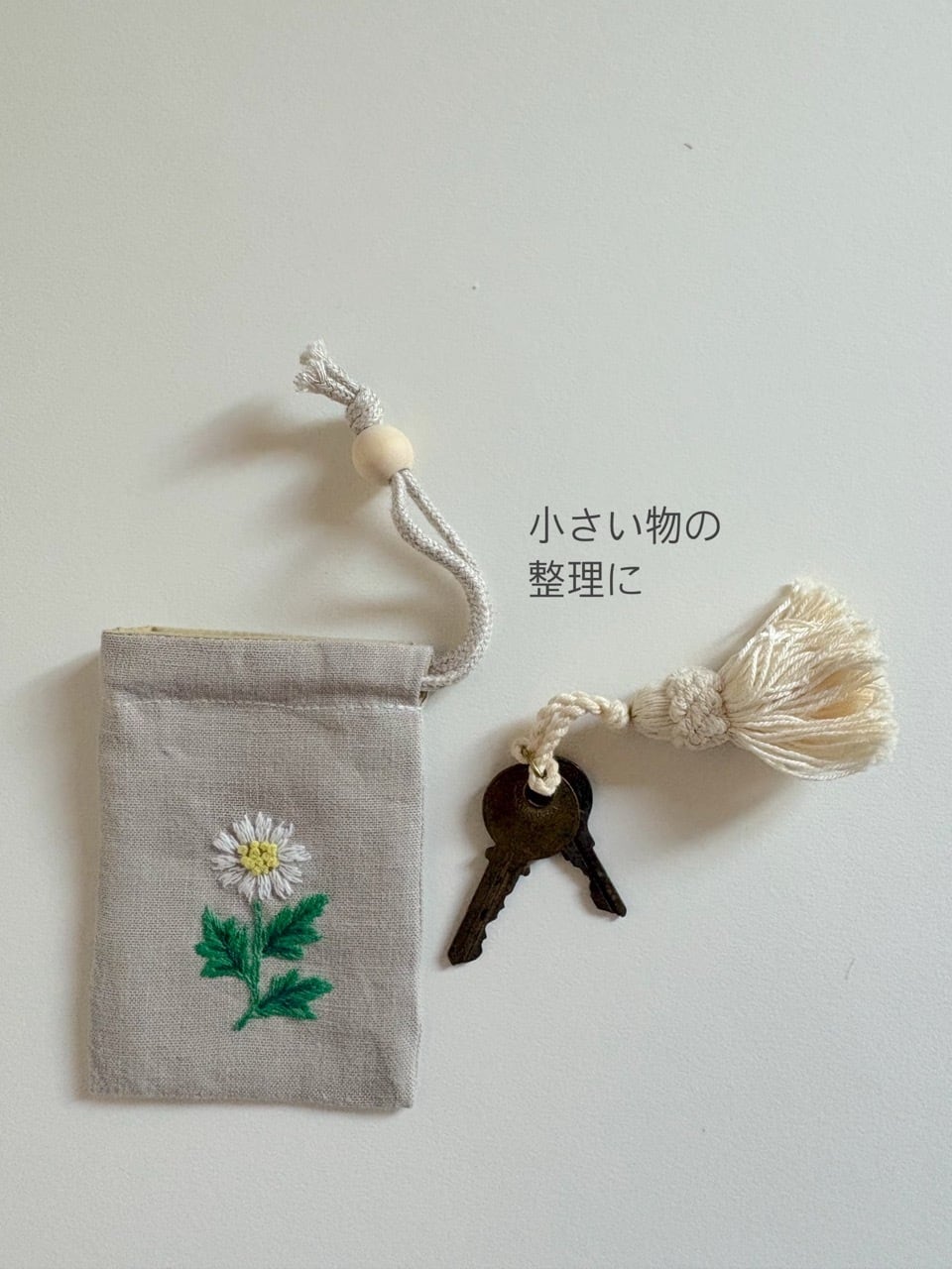 ボタニカル刺繍のミニ巾着【6種類】受注制作 | Leparc