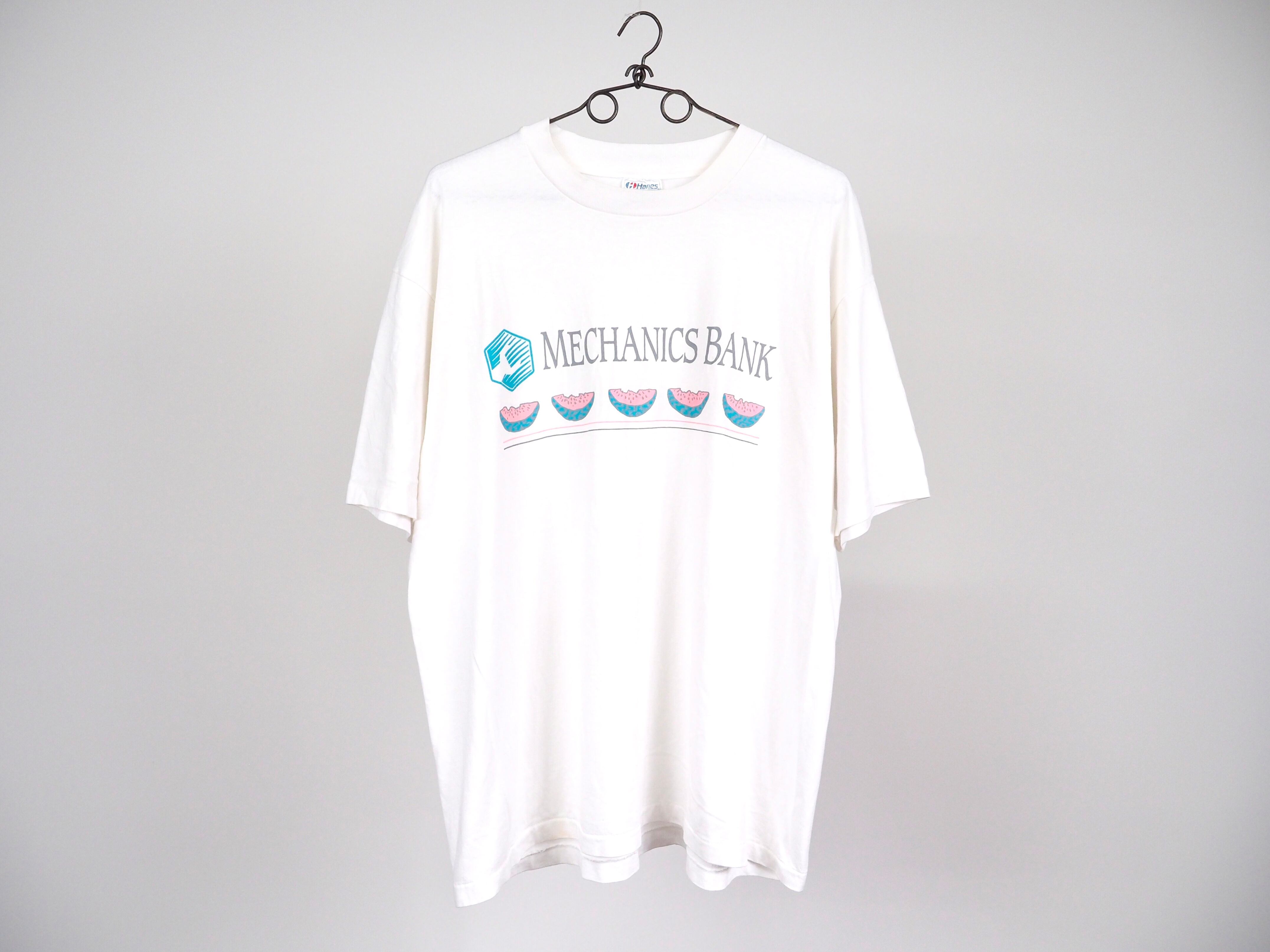 1980’s MECHANICS BANK T-shirt XL /made in USA