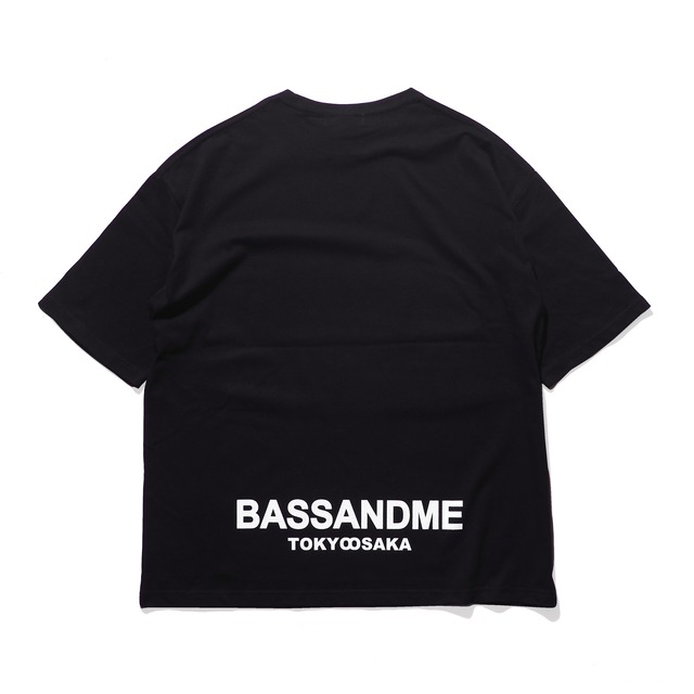 bassandme cotton big tee "STANDARD LOGO" TYPE-WIDE-BLACK