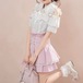 【2点セット】フリルオープンショルダーブラウス+ティアードプリーツスカート ・78632