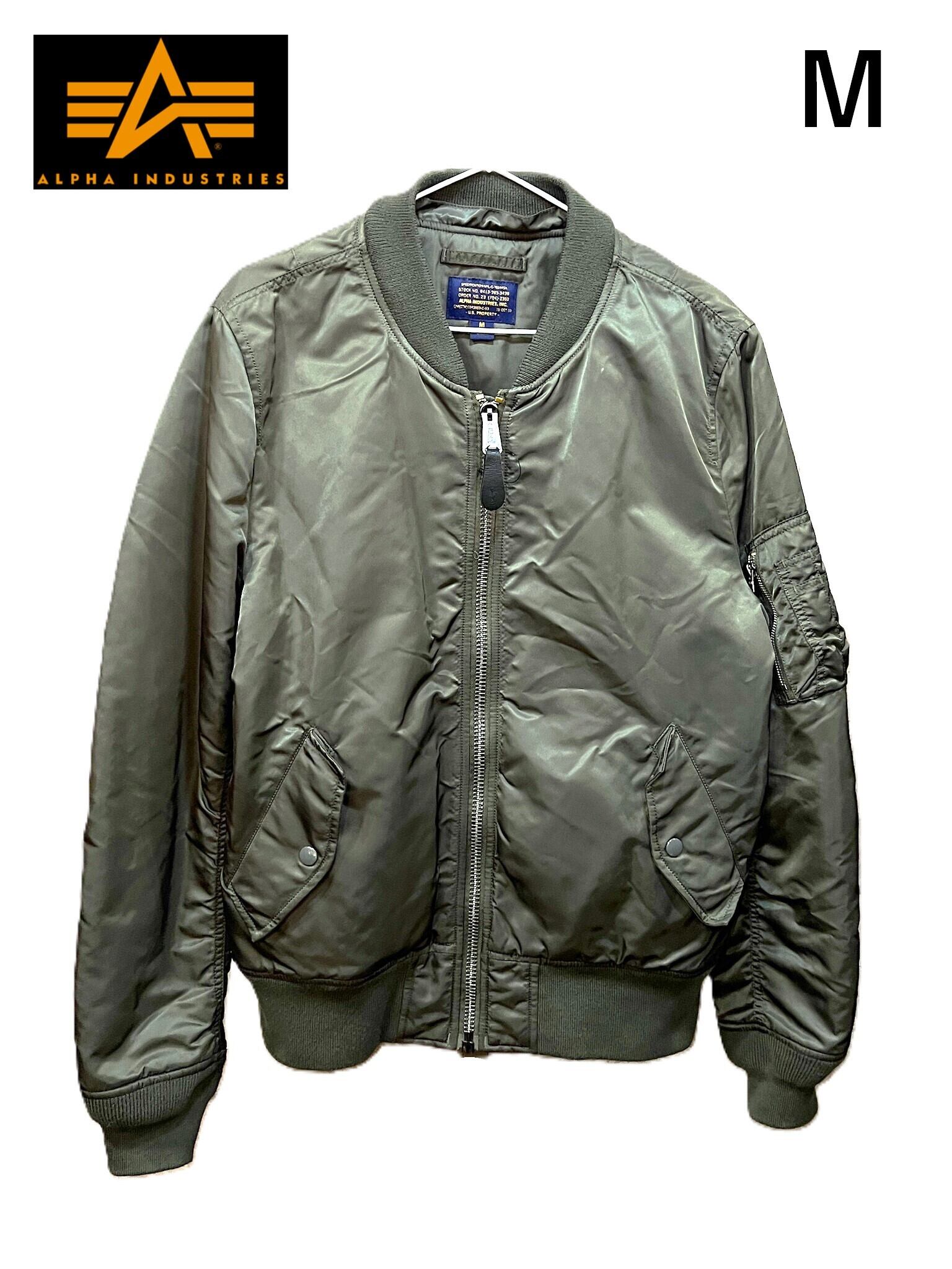 美品 ALPHA MA-1 セージグリーン M アルファ TA0130-076 美品 ALPHA MA-1 セージグリーン M アルファ TA0130-076