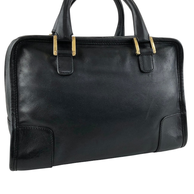 LOEWE ロエベ アマソナ28 ハンドバッグ ブラック アナグラム レザー ボストンバッグ vintage ヴィンテージ オールド bda233