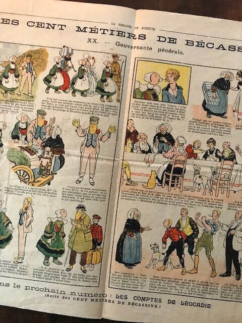 イラストが可愛い フランスの少女雑誌 La Semaine De Suzette Lamp Paperi Brocante