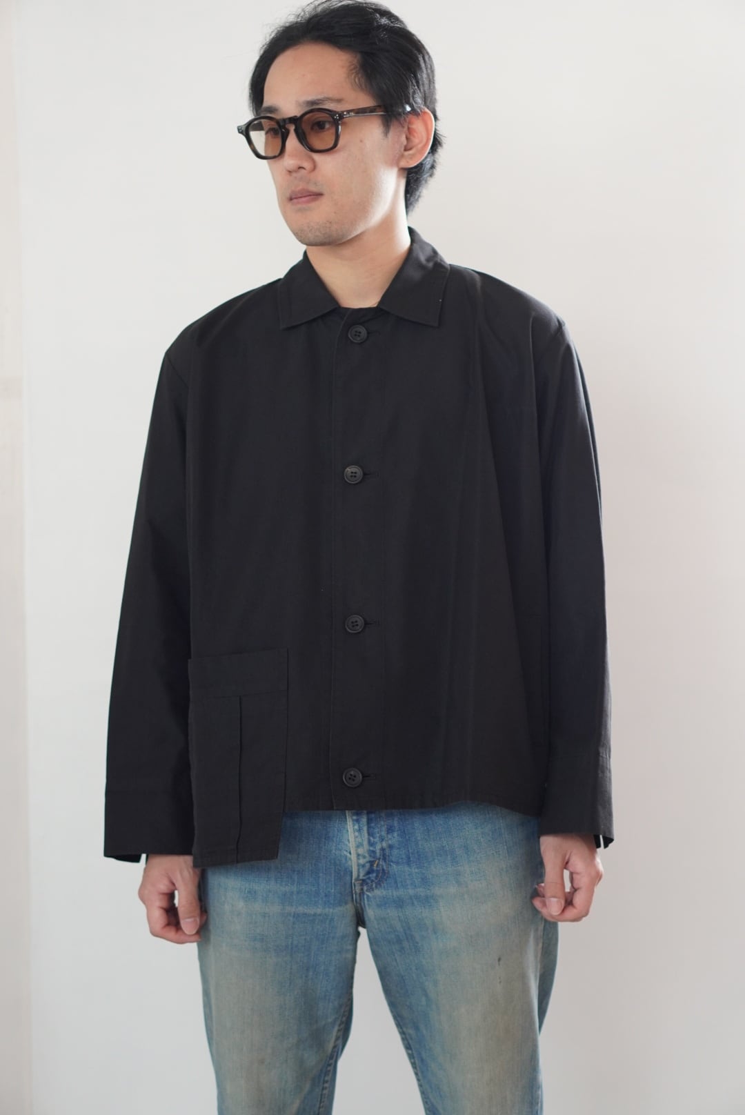 2008 A/W Y's Asymmetry Cropped Work Jacket